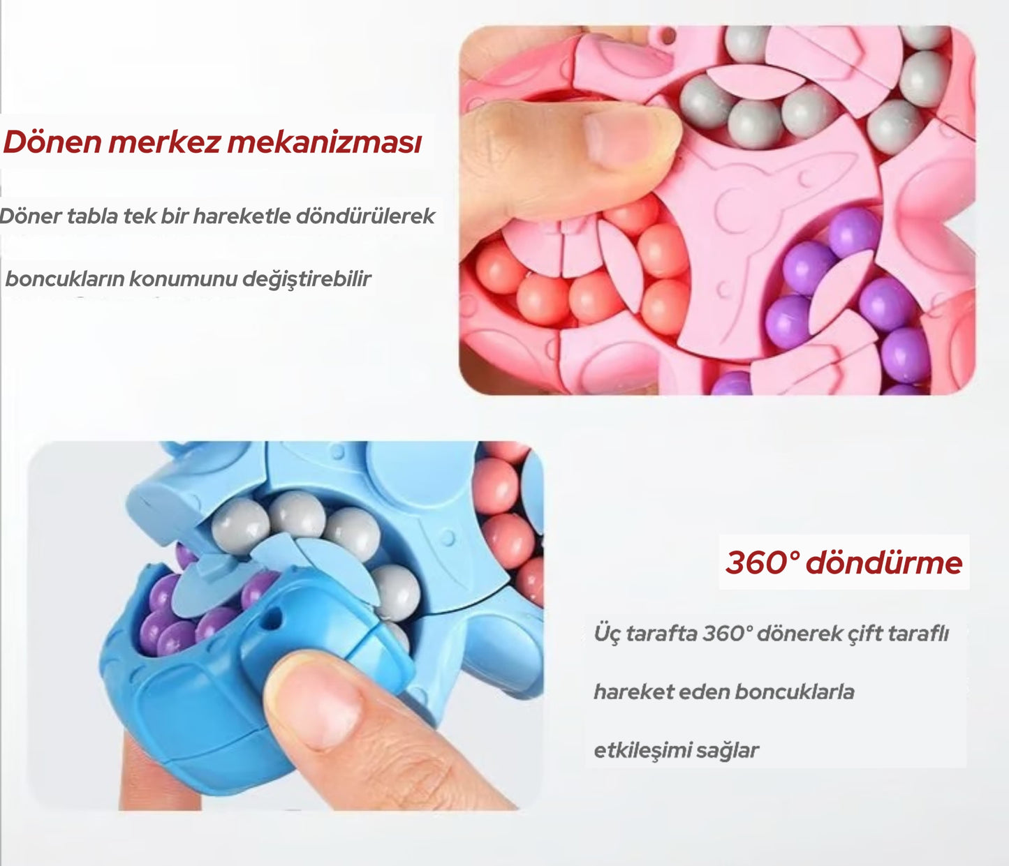 Treangle™ Boncuklu Rubik Stres Çarkı