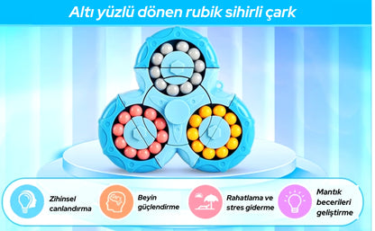 Treangle™ Boncuklu Rubik Stres Çarkı